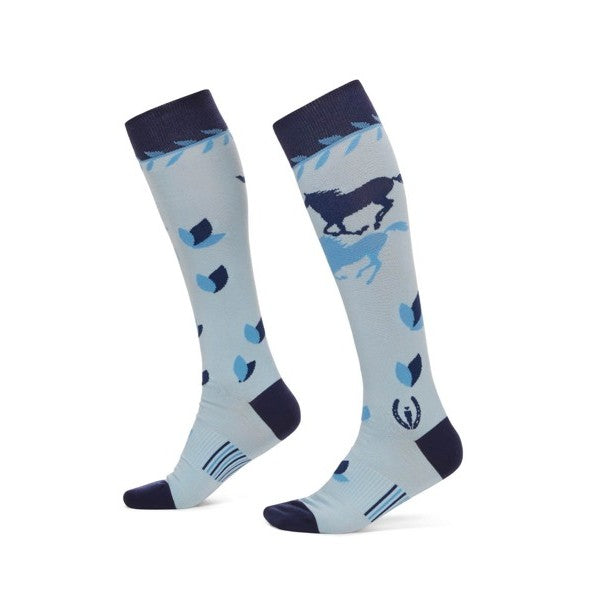 On the Double Knee-Hi Riding Socks skyline