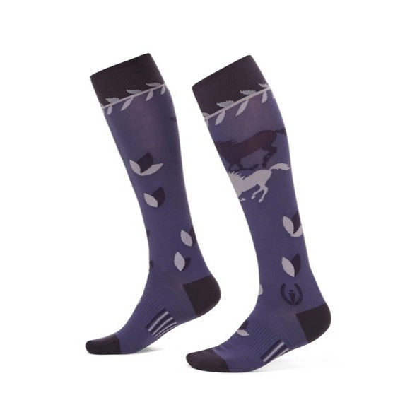 On the Double Knee-Hi Riding Socks Wildorchid