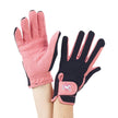 Ovation Childrens Hearts and Horses Gloves pink and black shown on both sides