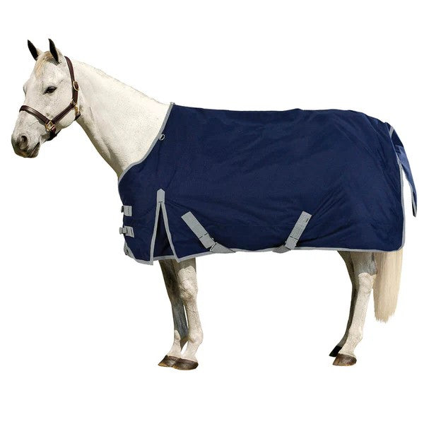 Ovation® 1200D Pony Turnout Sheet in Navy with gray trim
