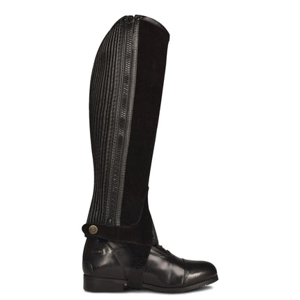Ovation® Women's Pro Suede Ribbed Half Chap Black Side view