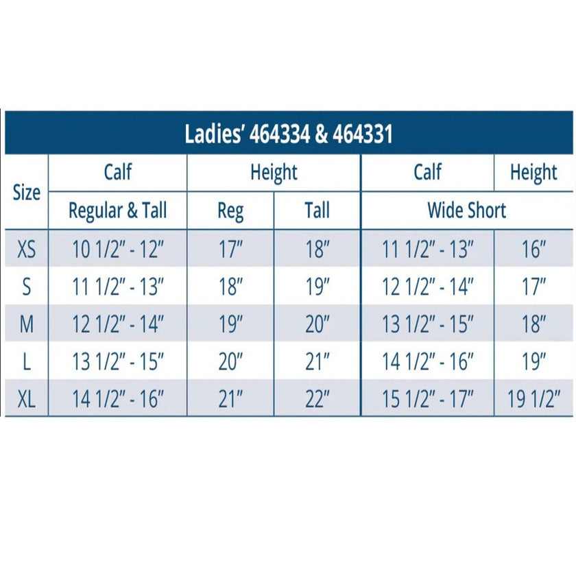 Ovation women's pro Suede Ribbed Half Chap Sizing Chart