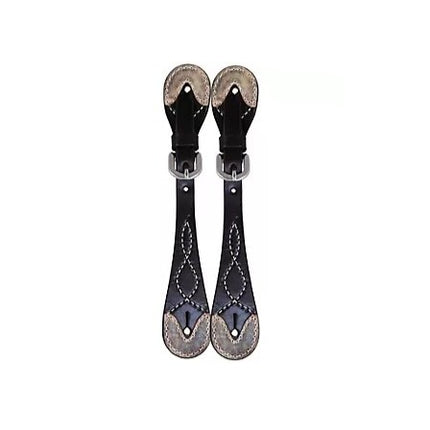 Oxbow Fancy Rawhide Choco Spur Straps