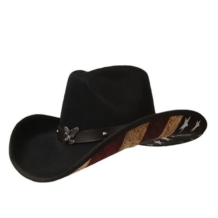 Patriot Black - Cotton (Renegade Series) Cowboy Hat front angle