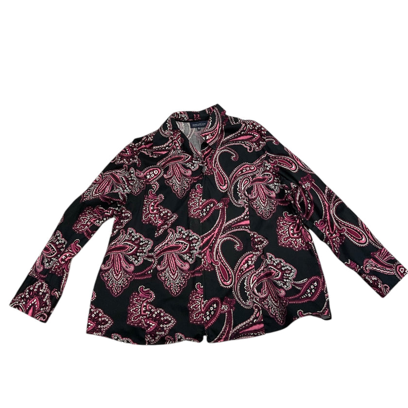 KHS-E Paisley Zip Up Cotton Blouse