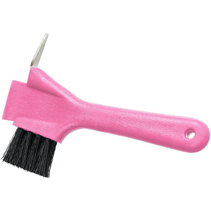 Tough1 Hoof Pick / Brush and Scraper with Pink handle 