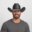 AHM Pioneer Canvas Western Cowboy Hat in black worn by a man