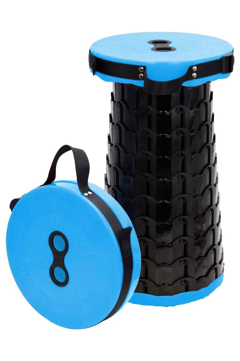Portable Retractable Telescoping Stool Blue
