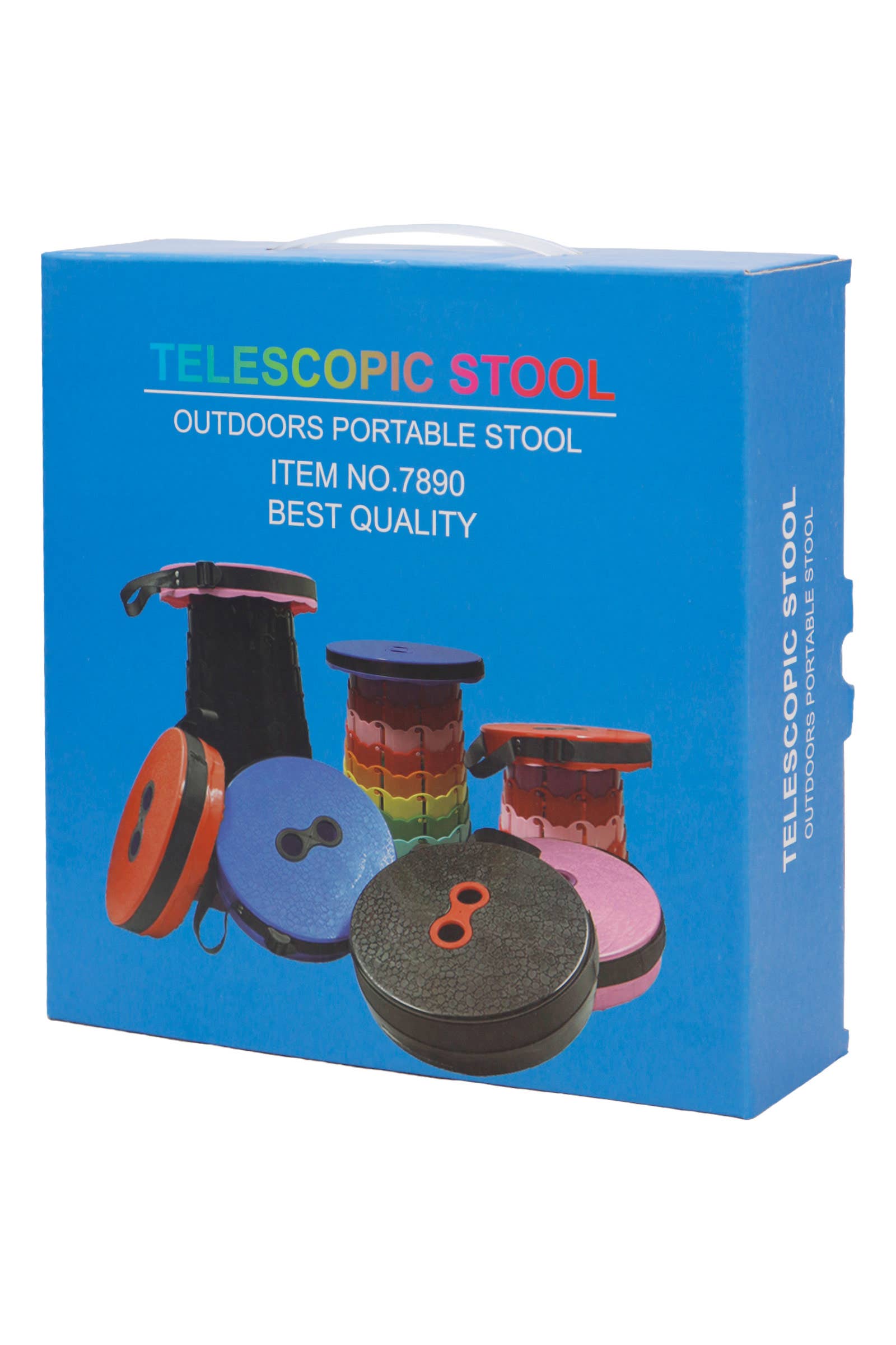 Portable Retractable Telescoping Stool box front