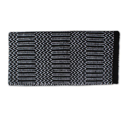 Professional's Choice Double Weave Navajo Saddle Blanket Black and white