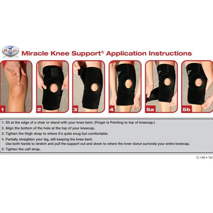 Professional's Choice Miracle Knee Support application instructions