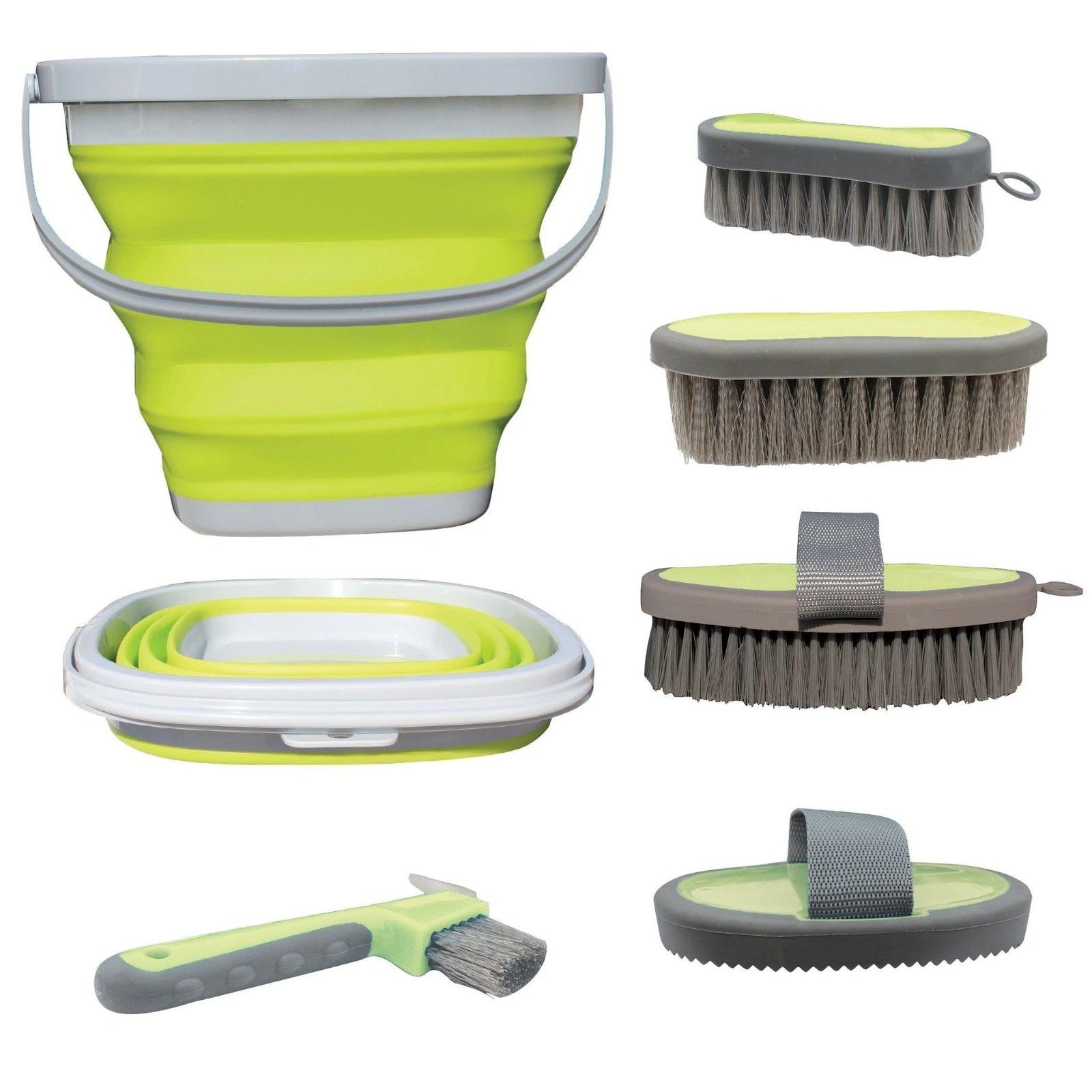 Professional's Choice Tail Tamer Grooming Kit with Collapsible Bucket Lime