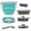 Professional's Choice Tail Tamer Grooming Kit with Collapsible Bucket Turquoise