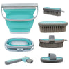 Professional's Choice Tail Tamer Grooming Kit with Collapsible Bucket Turquoise