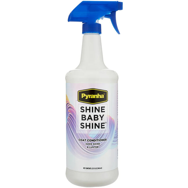 Shine Baby Shine Coat Conditioner 32 ounce spray bottle on a white background