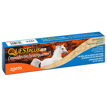 Quest® Plus Equine Oral Gel 14g Syringe shows box only