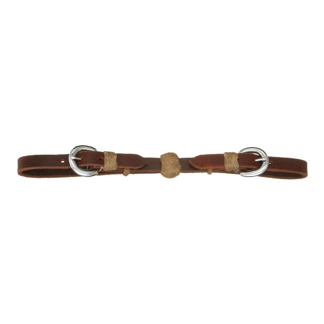 RK Leather Curb Strap with Rawhide Ball