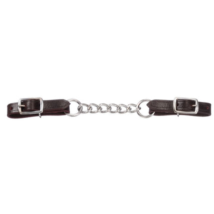 RK Leather Curb Strap with Single Chain