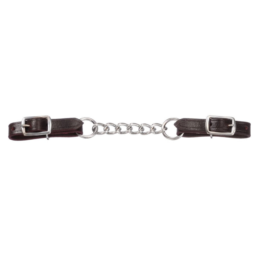RK Leather Curb Strap with Single Chain