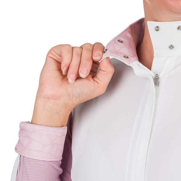 ROMFH® Classic Show Shirt Long Sleeve with soft plum collar and cuff