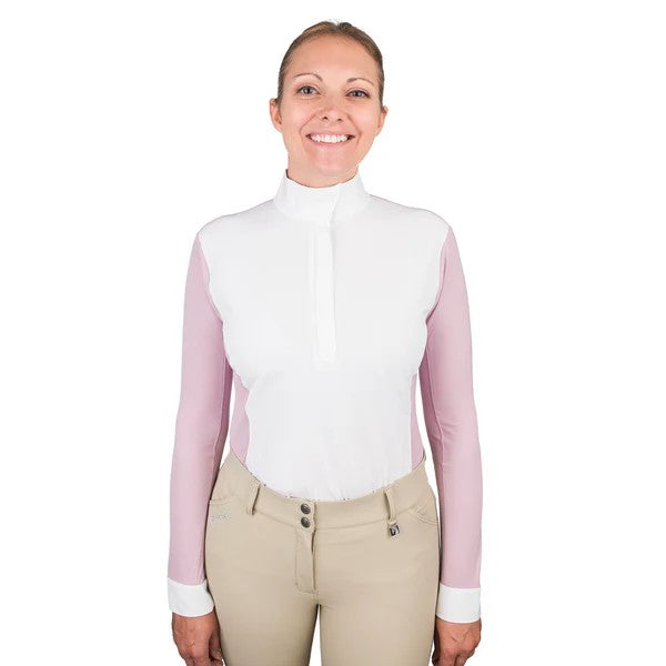 ROMFH® Classic Show Shirt Long Sleeve soft plum front view
