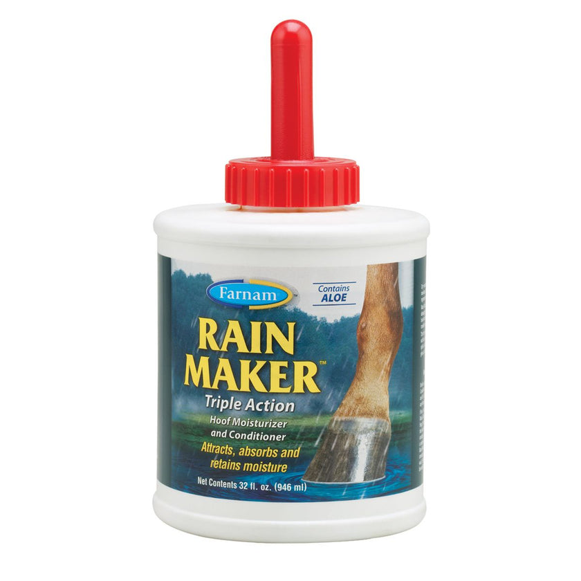 Rain Maker Hoof Moisturizer Conditioner 32 ounce with brush