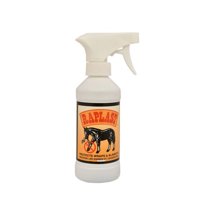 8 ounce Spray bottle with a Raplast® Stop Chewing Horse Spray label on a white background