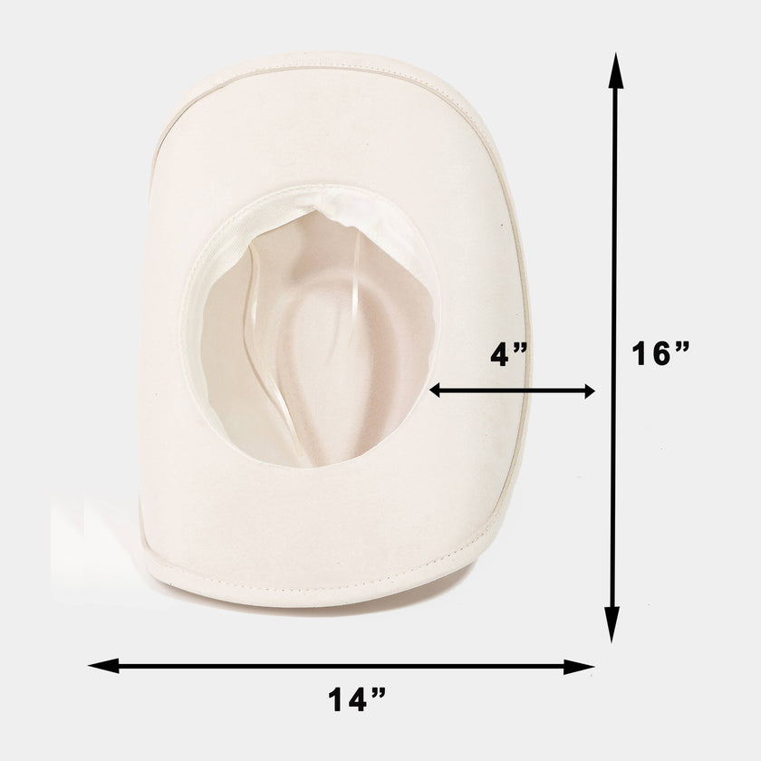 Rhinestone Chain Strap Western Cowboy Hat measurements