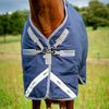 Horseware® Rhino® Plus Turnout 100g front closure detail on horse