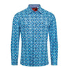 Rodeo Clothing - Men's Aztec Print Authentic Western Shirt With Snap Buttons Front view 