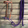 Rodeo Drive - Light Oil Basketweave Purple Loping Hackamore 