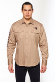 Rodeo Embroidered Logo Shirt - Khaki