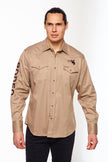 Rodeo Embroidered Logo Shirt - Khaki