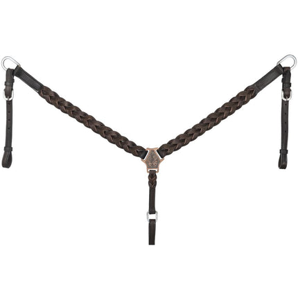 Royal King Braided Leather Breastcollar dark oil