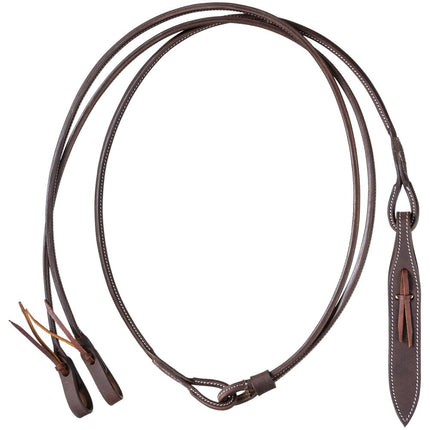 Royal King Premium Leather Romal Reins Brown