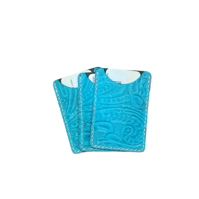SIT Phone Card Holders in teal leather