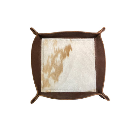 SIT Catchall Leather Tray with cowhide base