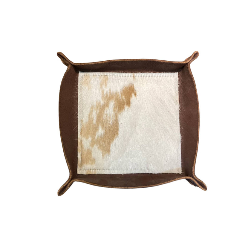 SIT Catchall Leather Tray with cowhide base