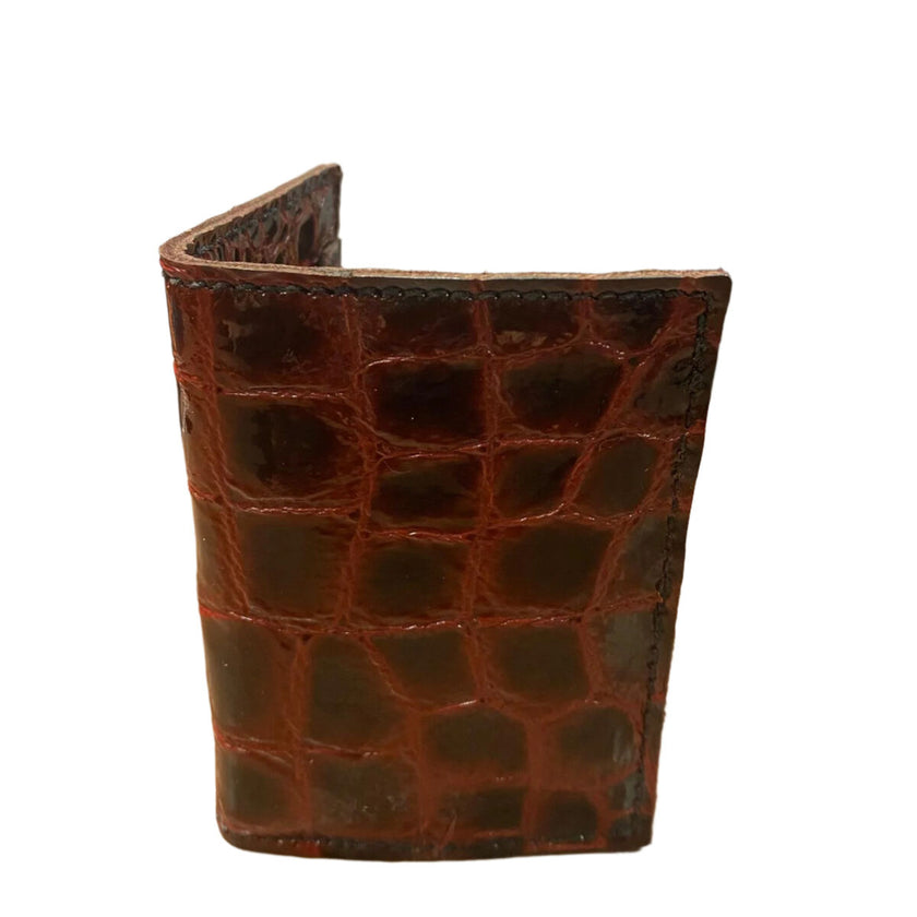 SIT Embossed Alligator Wallet Burgundy