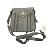 SIT MW Leather Crossbody Bag Black - Gray crossbody bag with decorative elements 