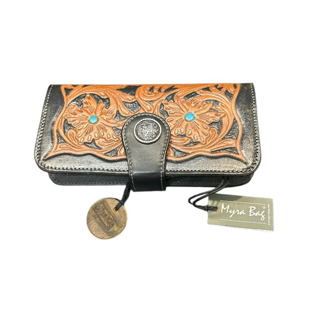 SIT Show Stopper Wallet - Handcrafted wallet with intricate designs and a Myra Bag tag 