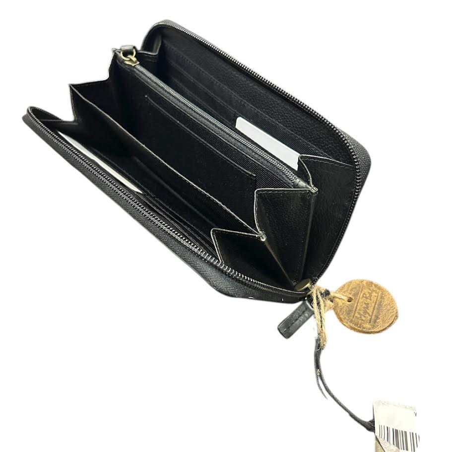 SIT Yellow Bloom Wallet shown open compartements