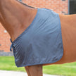 Shires Satin Anti Rub Vest Navy Blue on horse model