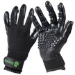 Shedding, Bathing and Grooming Gloves black showing top and bottom sides