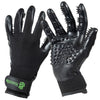 Shedding, Bathing and Grooming Gloves black showing top and bottom sides