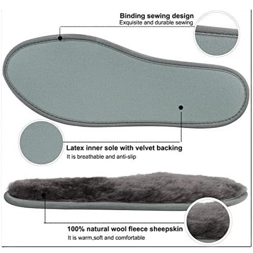 Sheepskin Insoles - 1 Pair Gray3