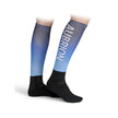 Navy Blue knee-high boot socks with 'Aubrion' branding.