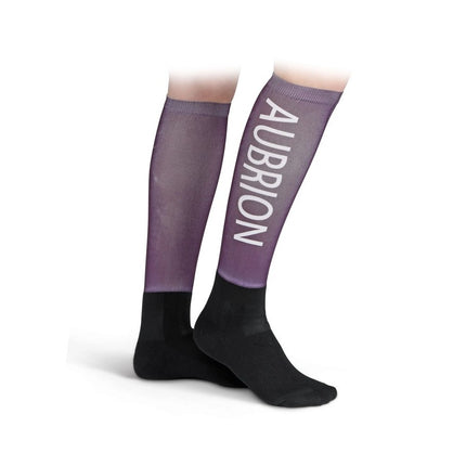 Shires Aubrion Windermere Socks - Child Plum