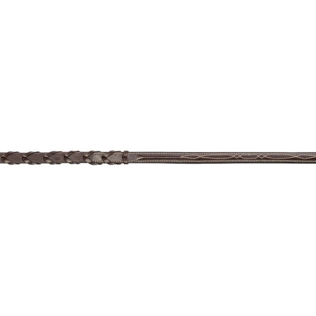 Shires Avignon Fancy Stitched Laced Reins Brown