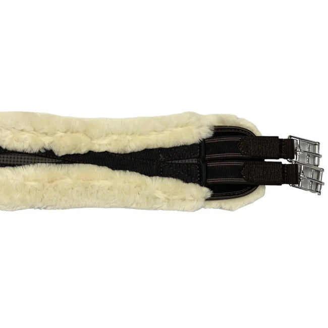 Shires Performance SupaFleece Contour Girth Brown / Natural Buckle 